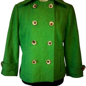 Cabi double breasted wool blend cropped jacket